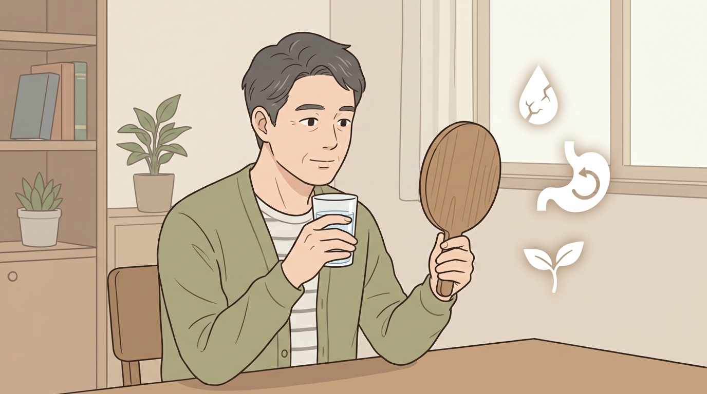 그냥 건조한 것과 몸이 마른 것을 나눠봐야 합니다