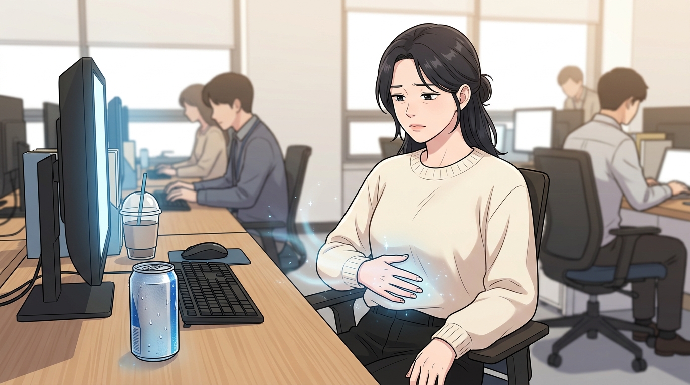 따뜻한 걸 마셔야 겨우 속이 도는 사람