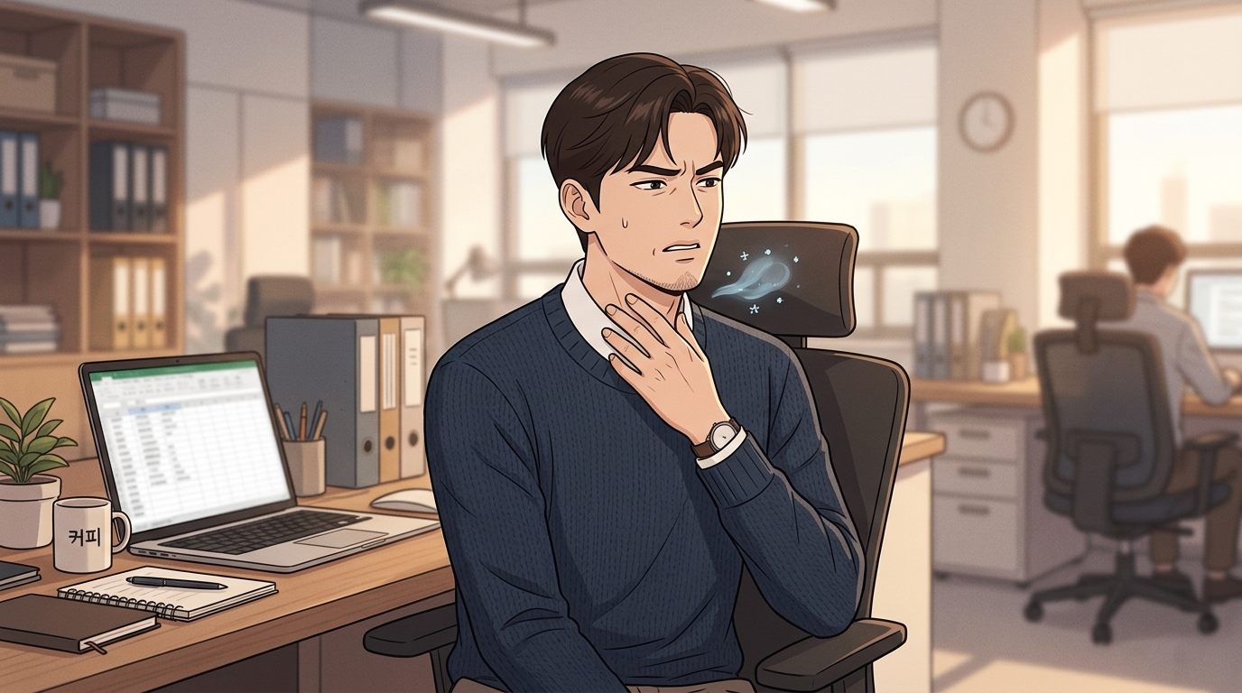 감기는 다 나았는데 목 뒤에 뭐가 계속 걸려 있는 느낌