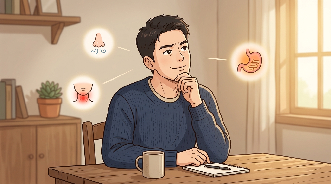 그냥 가래인지 후비루인지, 이렇게 나눠 보세요