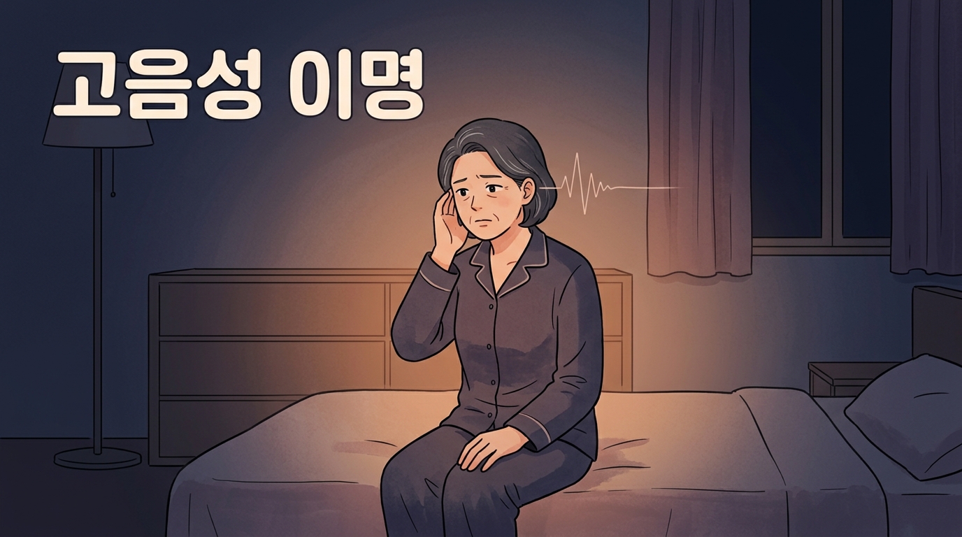 조용한 방에 있으면 귀에서 삐- 하는 고음이 들려요