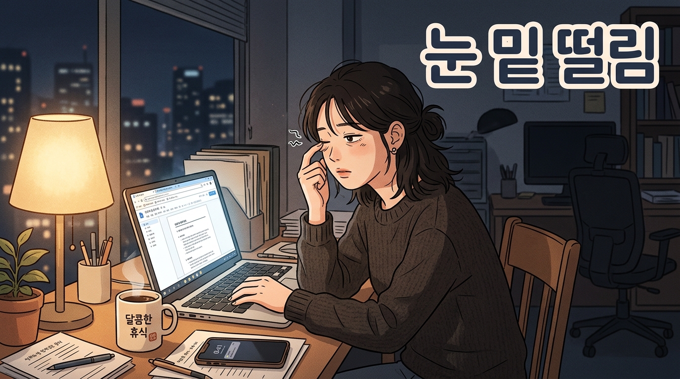 안 잔 것도 아닌데 눈 밑이 파르르, 피곤한 날 유독 심해지는 눈꺼풀 떨림