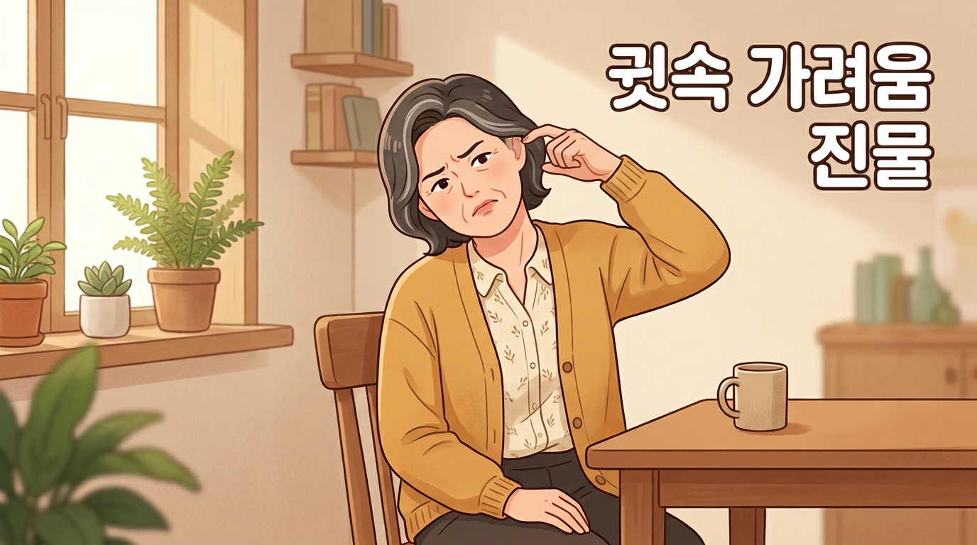 귓속이 가려워 자꾸 후비게 되는데 물기까지 배어나올 때
