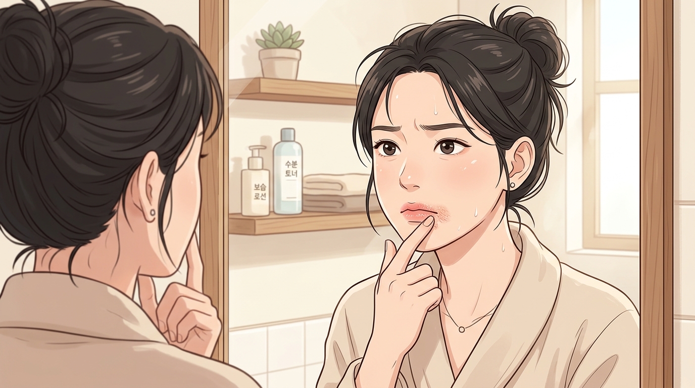 볼은 멀쩡한데 왜 입술 라인만 하루 종일 당길까