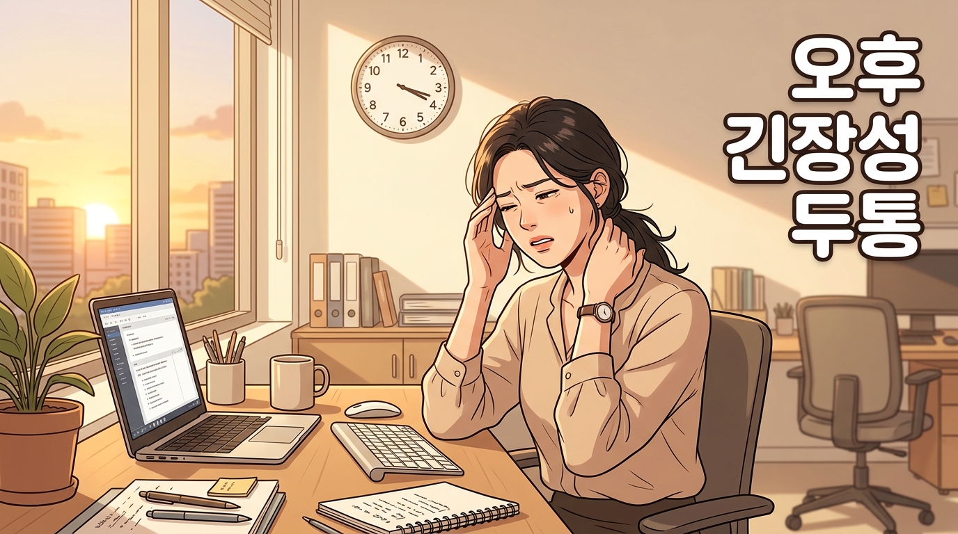 오후 서너 시만 되면 뒷목에서 관자놀이로 조여오는 두통, 편두통이 아닐 수 있습니다