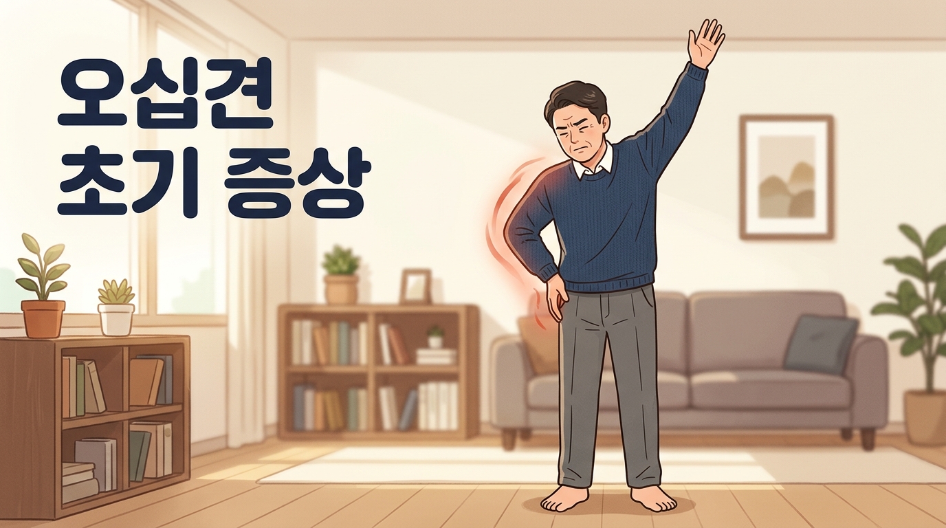 팔은 잘 드는데 뒷주머니 손 넣을 때만 걸리는 어깨, 오십견 초입일 수 있습니다