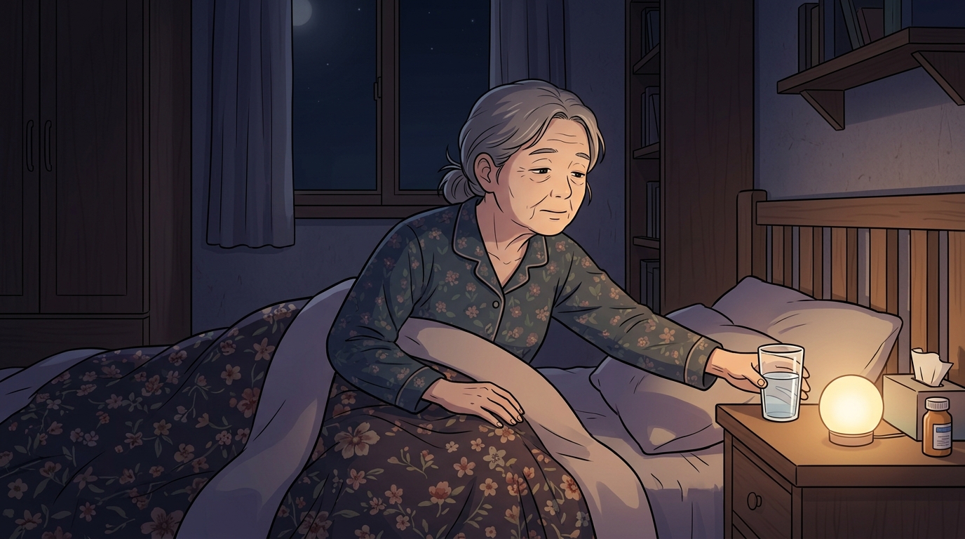 밤마다 물컵을 머리맡에 두게 된 어르신들께