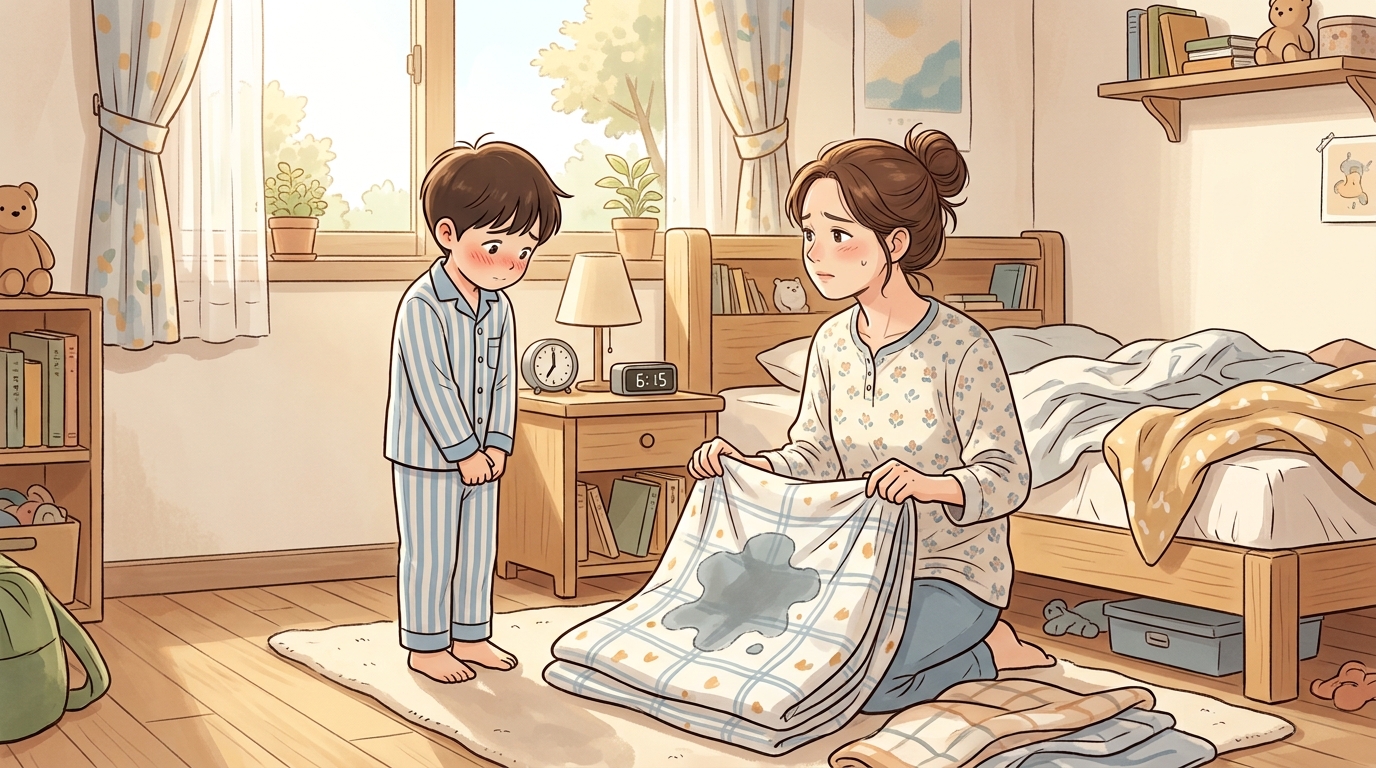 아침마다 젖은 이불을 개면서 아이 눈치를 살피게 될 때