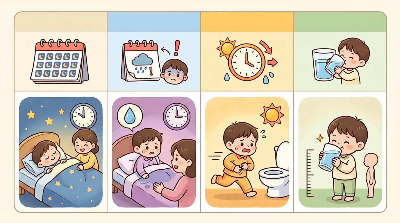 우리 아이 밤 오줌은 어느 쪽인지 나눠보면