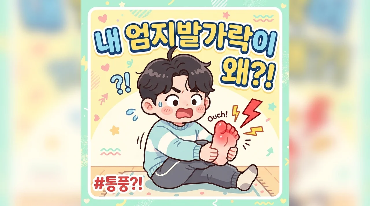 엄지발가락이 밤사이 벌겋게 부어올랐다면