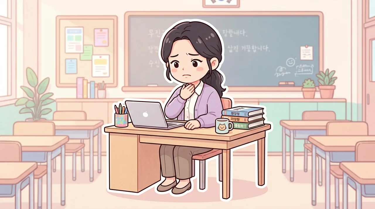 수업 후 목이 잠겨 말이 안 나올 때