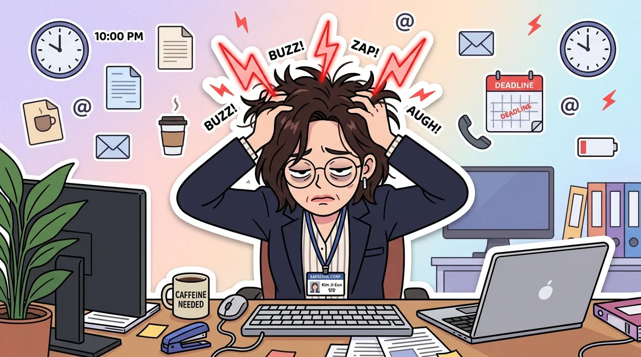 야근 뒤 두피가 붓고 기름질 때 정수리 관리법