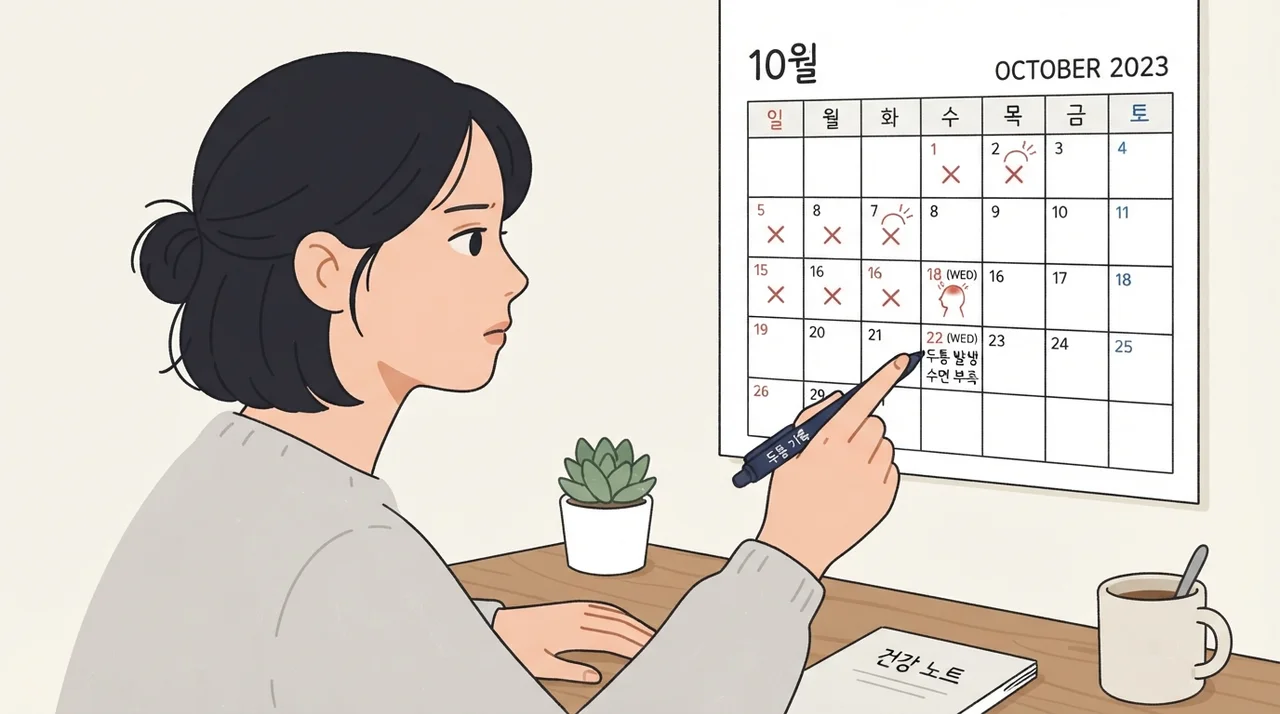 다시 시작된 머리 통증