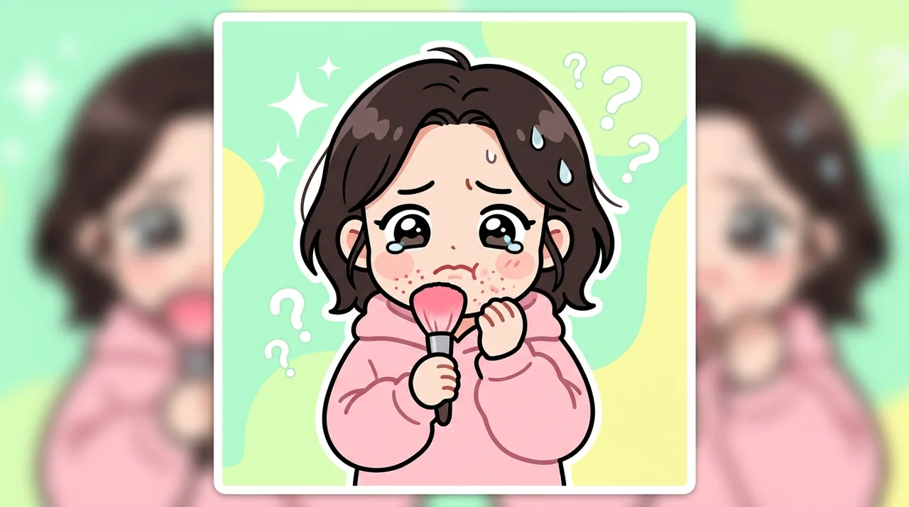 화장으로 가리다 더 번진 입가, 이유가 뭘까
