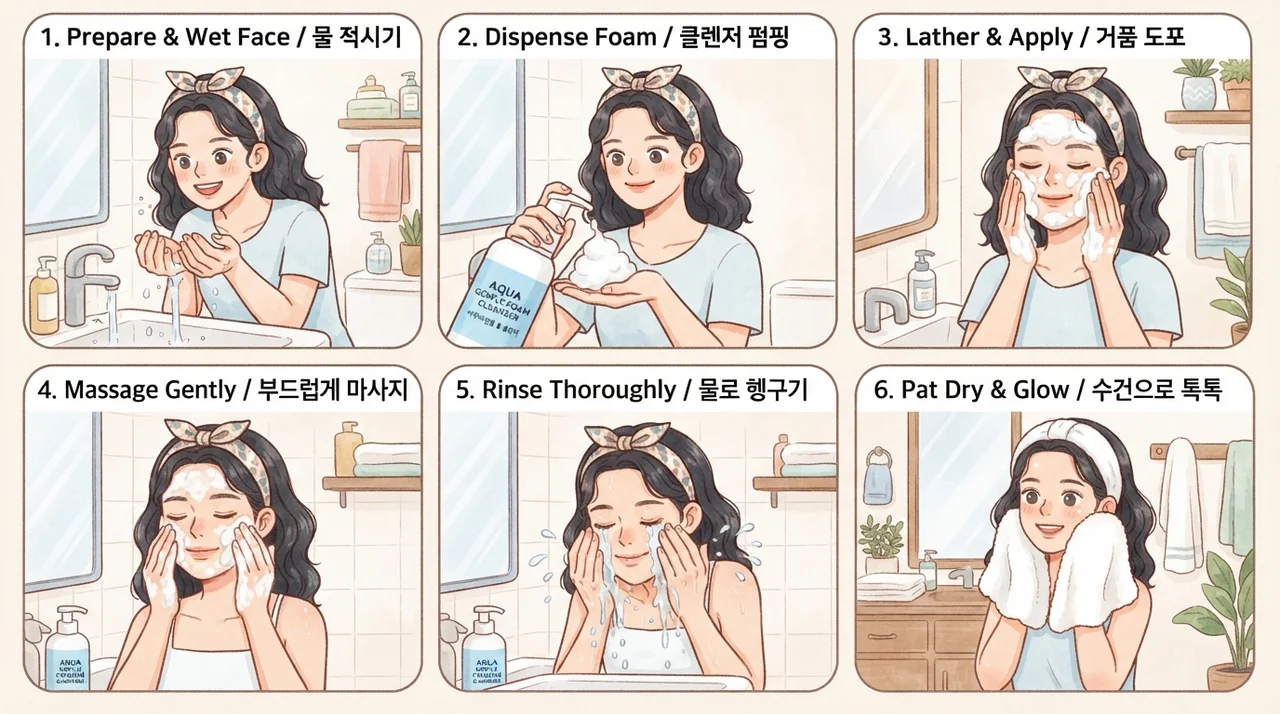 피부 진정을 위한 스텝 가이드