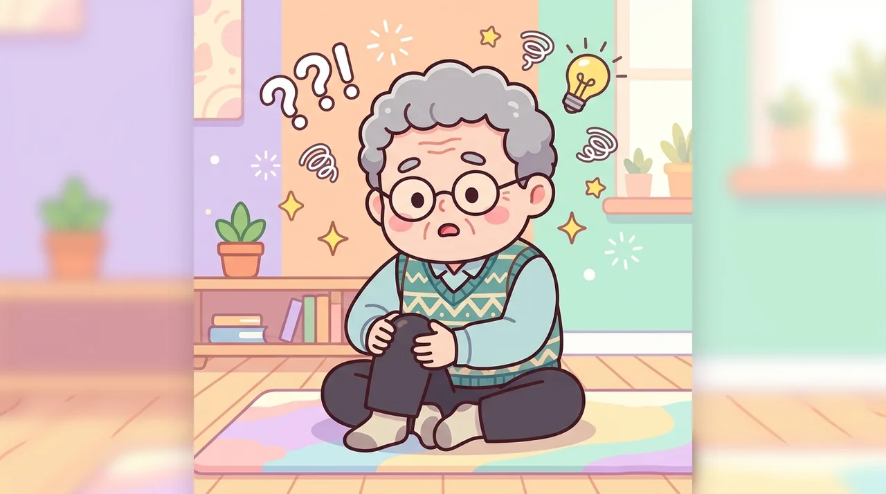 쪼그려 앉아 걸레질한 뒤 무릎이 안 펴진다면
