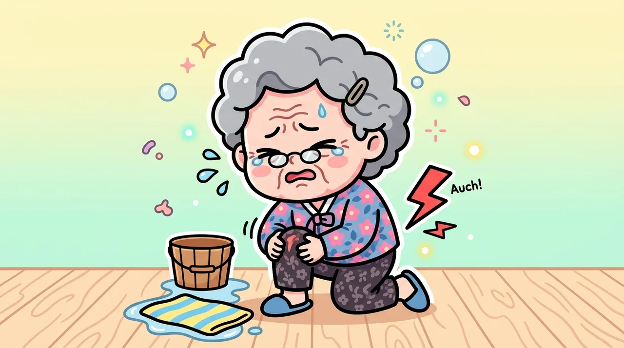철원 쭈그려 걸레질한 날 무릎 앞쪽 화끈거릴 때