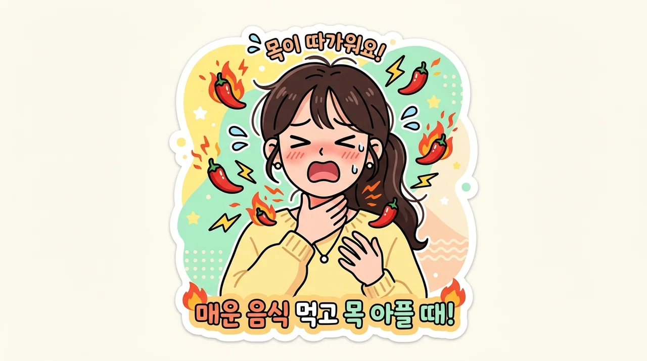 매운 야식 먹고 목이 아픈 이유