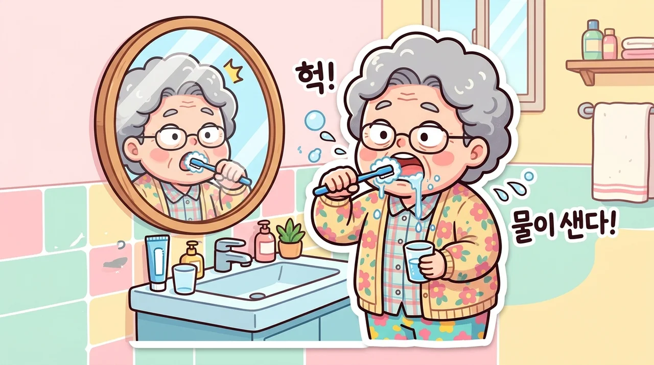 철원 양치할 때 물이 새면 조심하세요