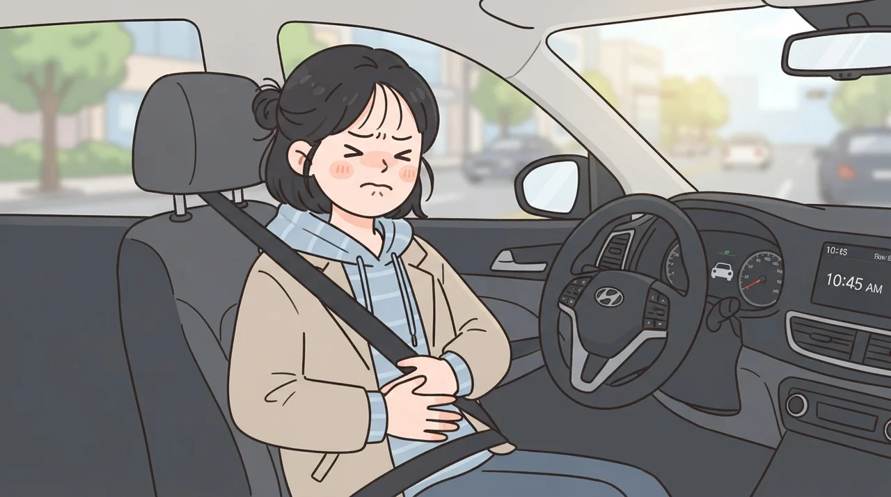 운전만 하면 배가 뻐근하신가요