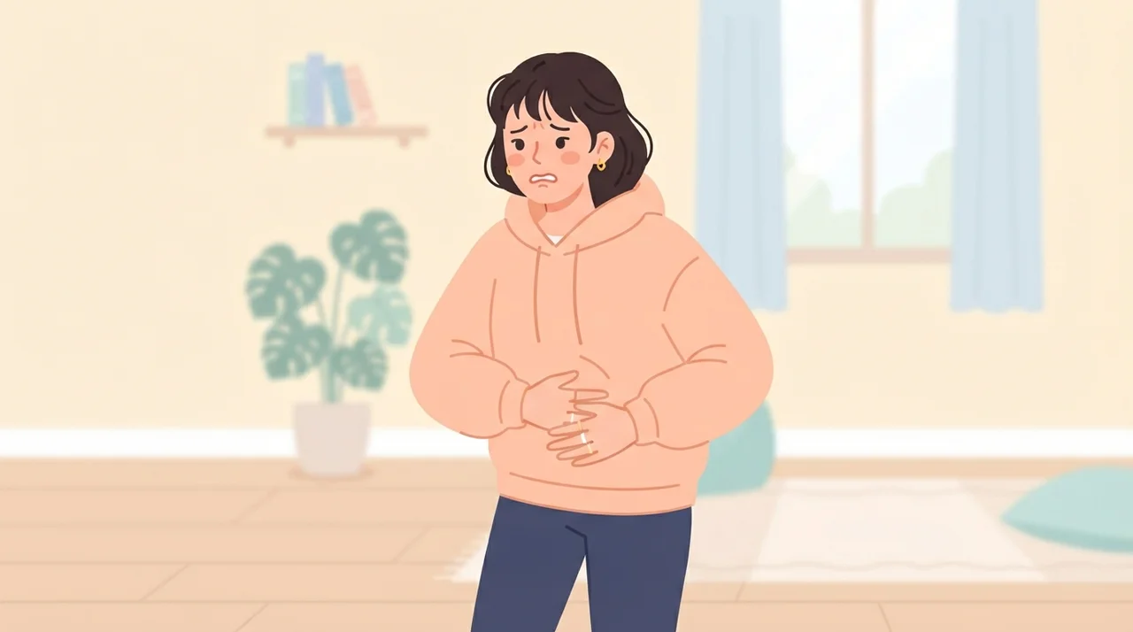 변이 딱딱하고 배가 부풀어 오르는 증상