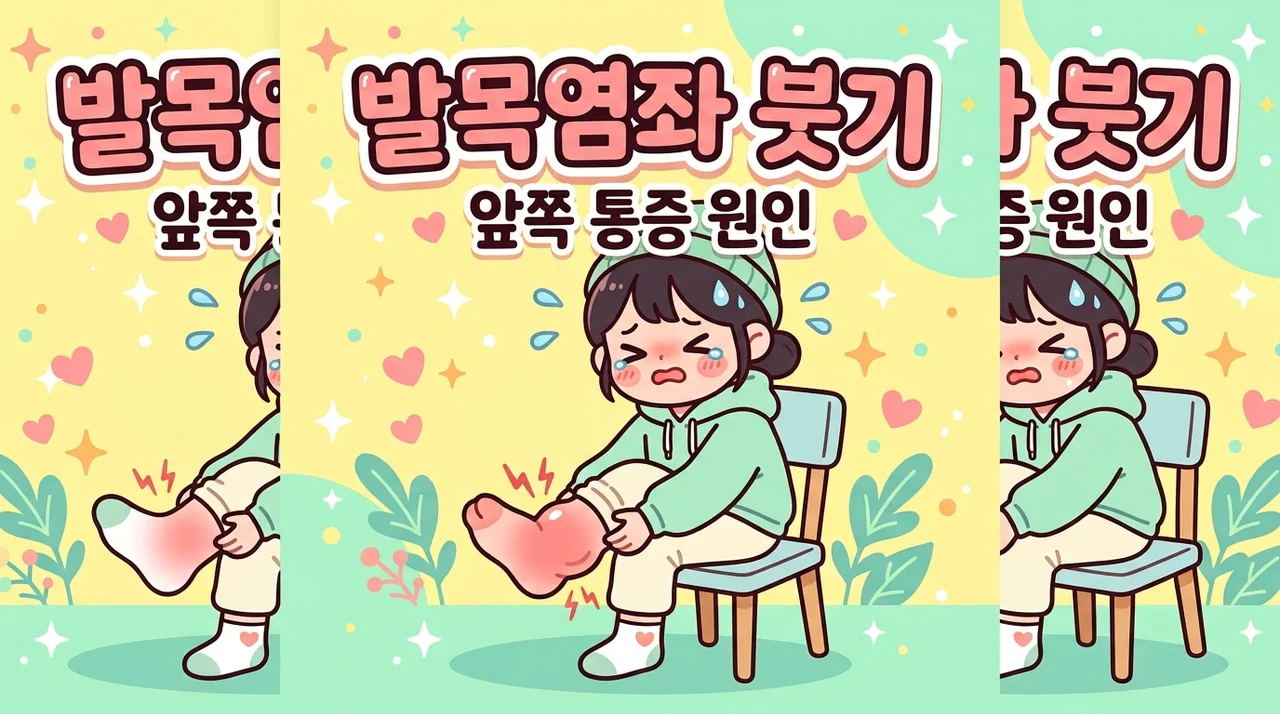 발목염좌 붓기 위치 복숭아뼈 앞쪽 통증 원인 분석