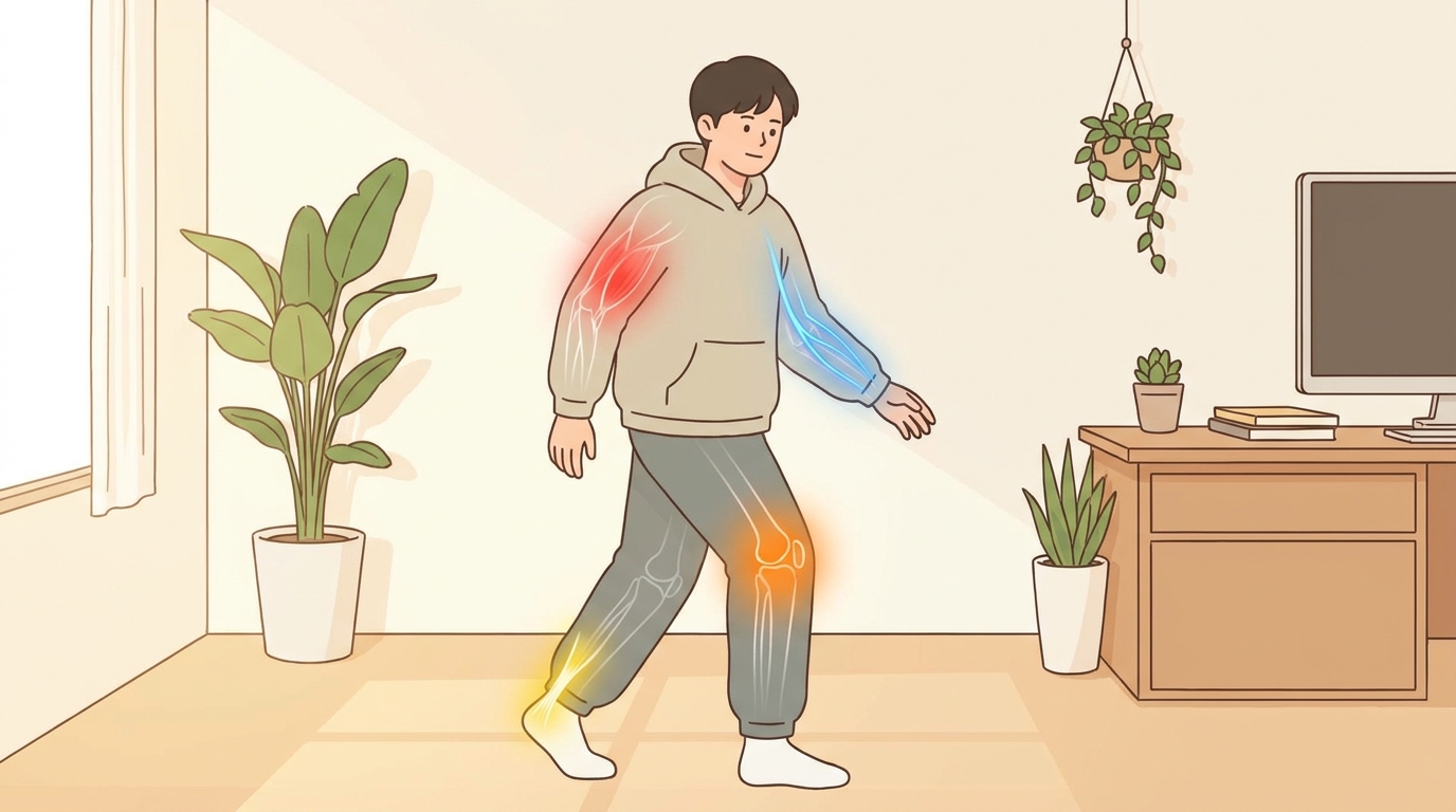 근육·힘줄·관절이 같이 버티는 자리입니다