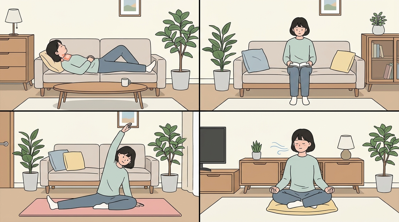 집에서는 통증을 이기려 하지 마세요