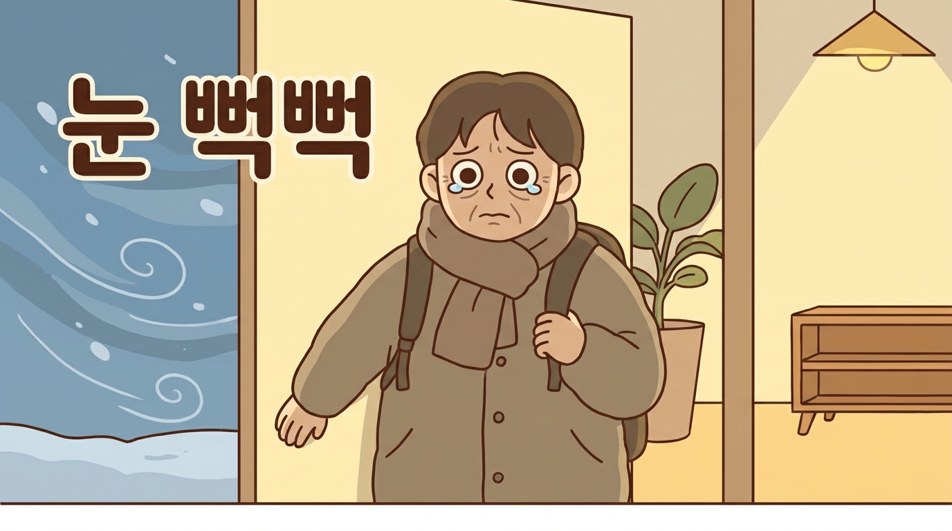 찬바람 맞고 들어오면 눈이 뻑뻑한데 눈물은 자꾸 고이는 이유