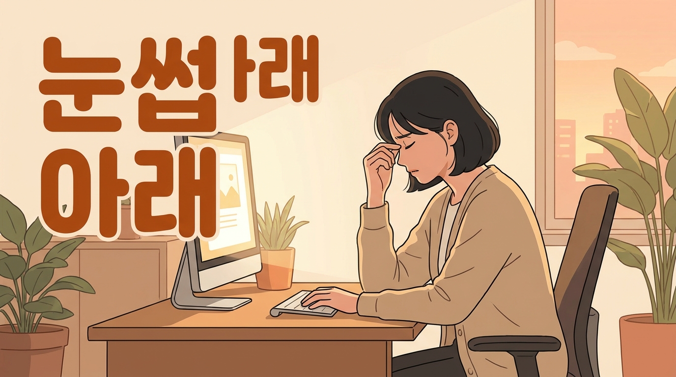 화면 보다가 눈앞이 흐리고 눈썹 아래가 무거워지는 오후