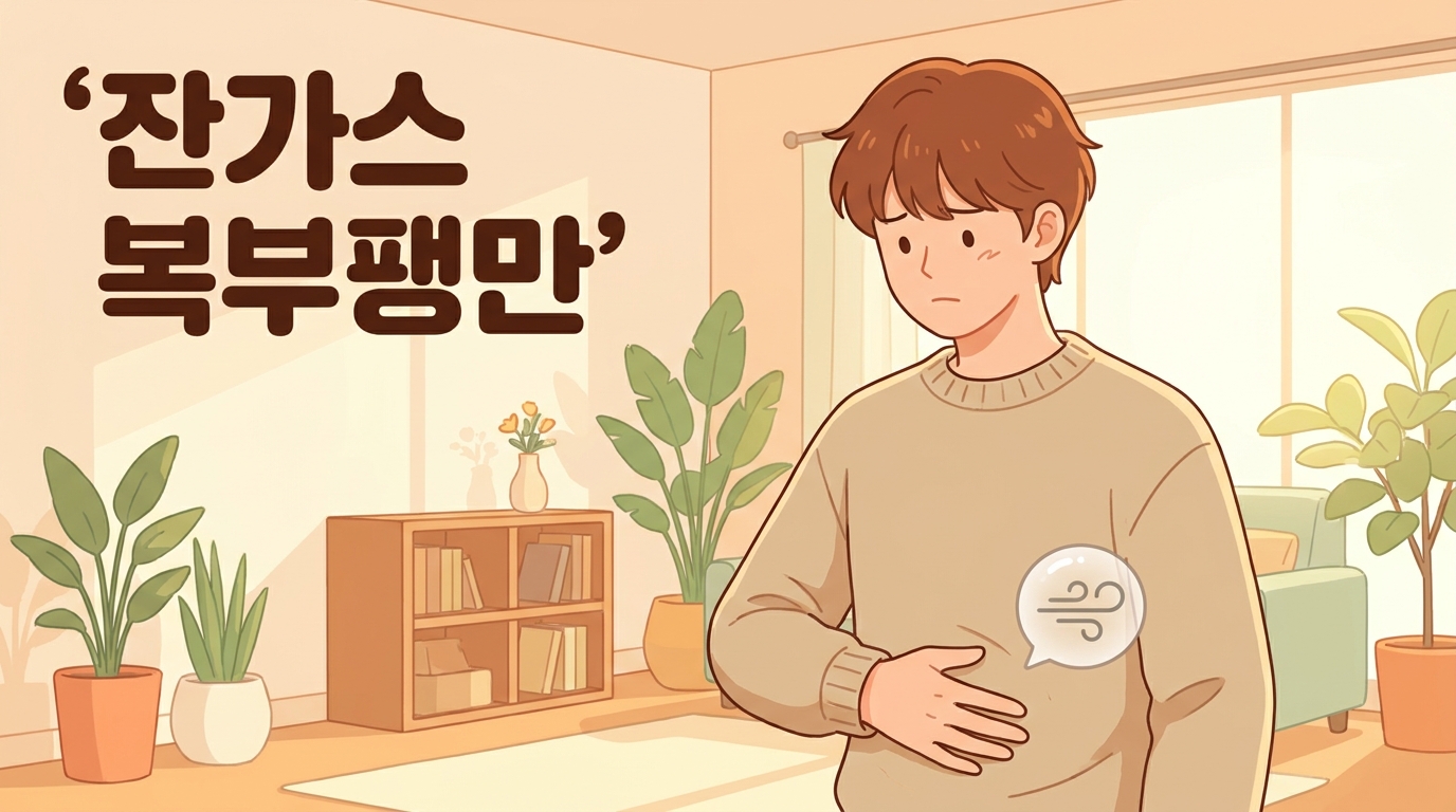 변은 매일 보는데 배가 납작해지지 않는 잔가스 이야기
