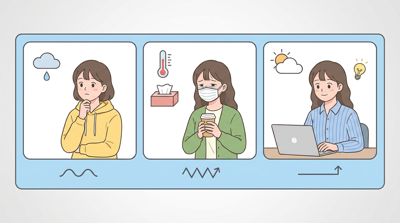 이런 동반 신호를 같이 적어보세요