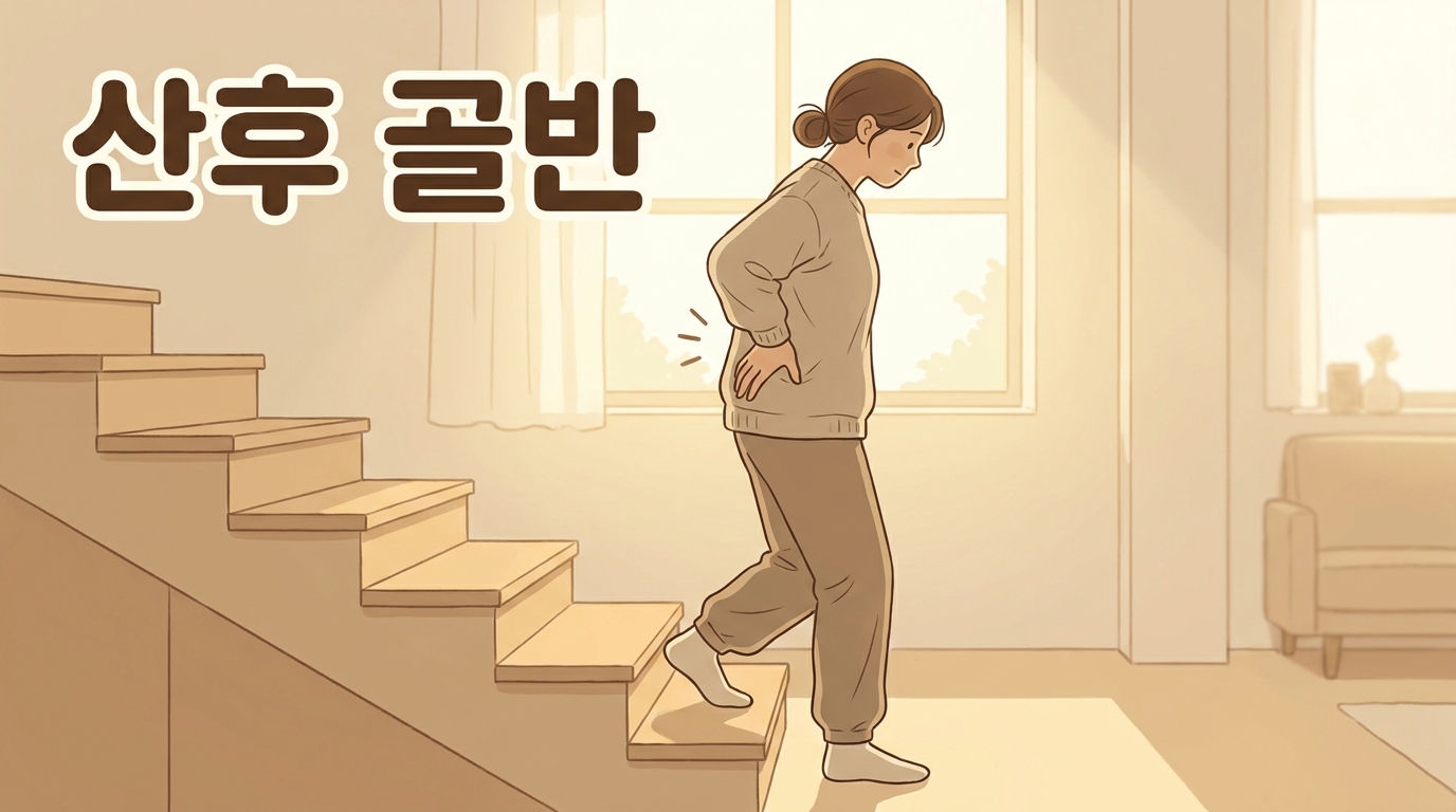 출산 뒤 몇 달, 계단 내려갈 때 골반이 흔들리는 느낌