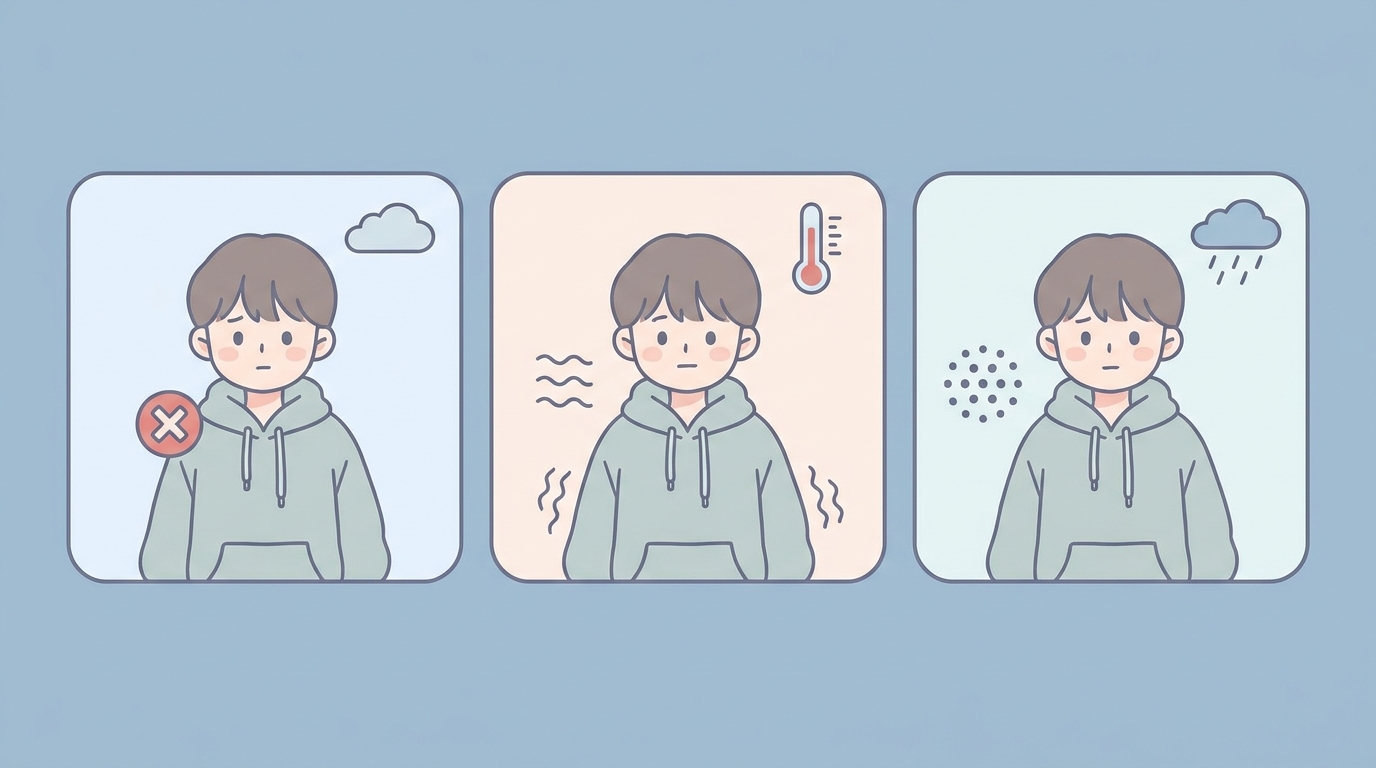 이런 동반 신호를 같이 적어보세요