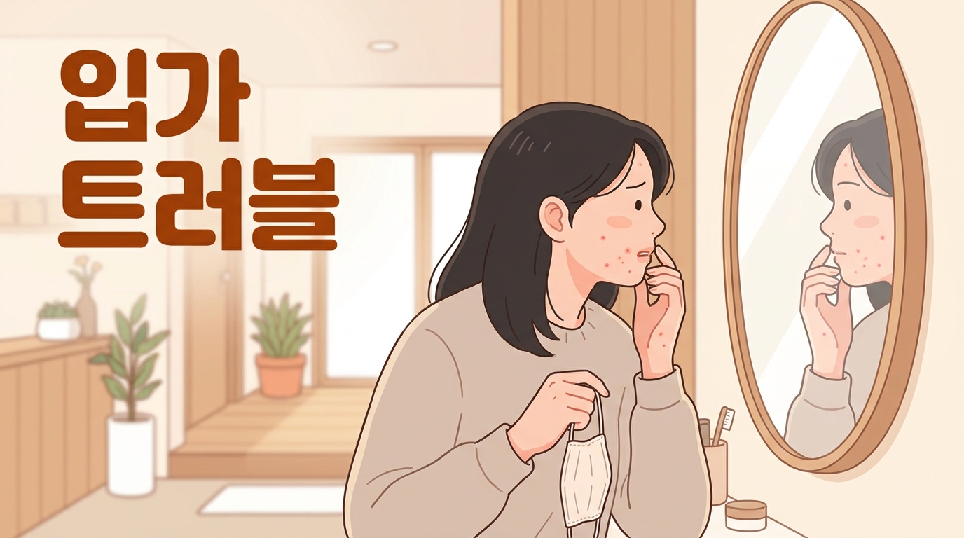 마스크를 벗었는데도 입가 잔트러블이 계속 남는 이유