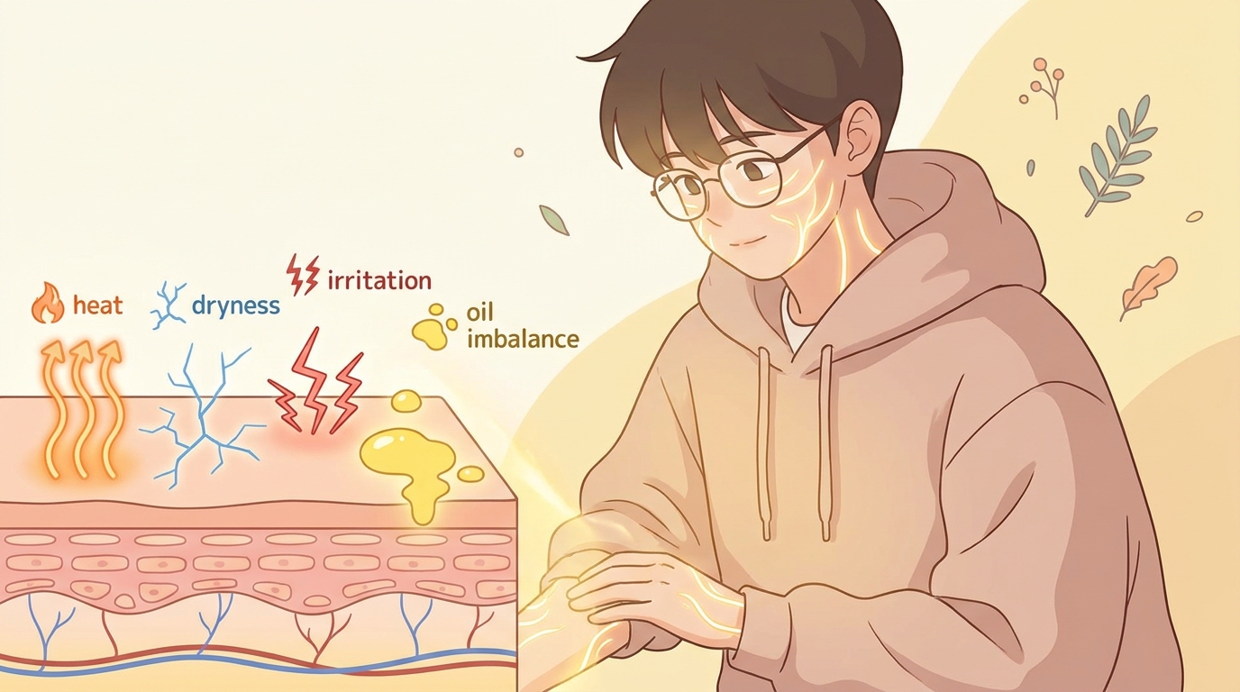 건조와 열감이 함께 겹칠 때