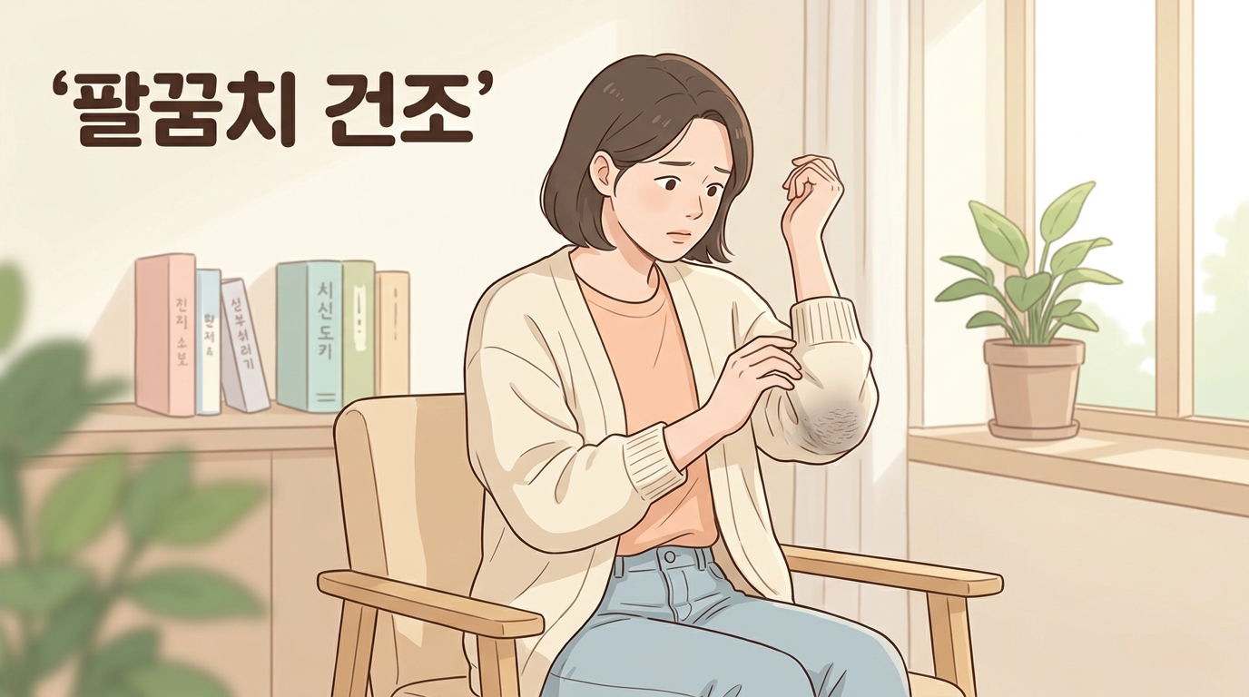 팔꿈치 바깥쪽만 거칠고 검게 남는 건조 피부 이야기