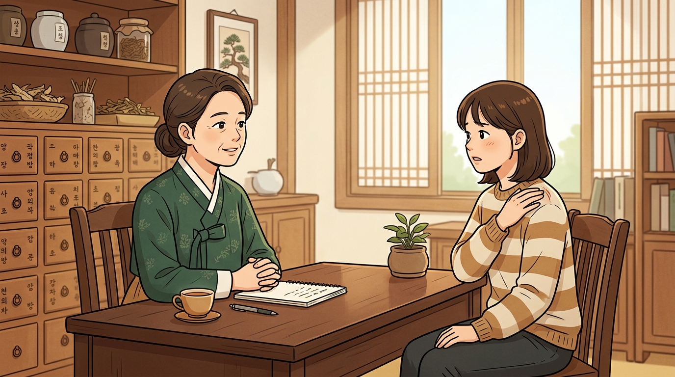 어떻게 아픈지를 적어두면 치료 방향이 잡힙니다
