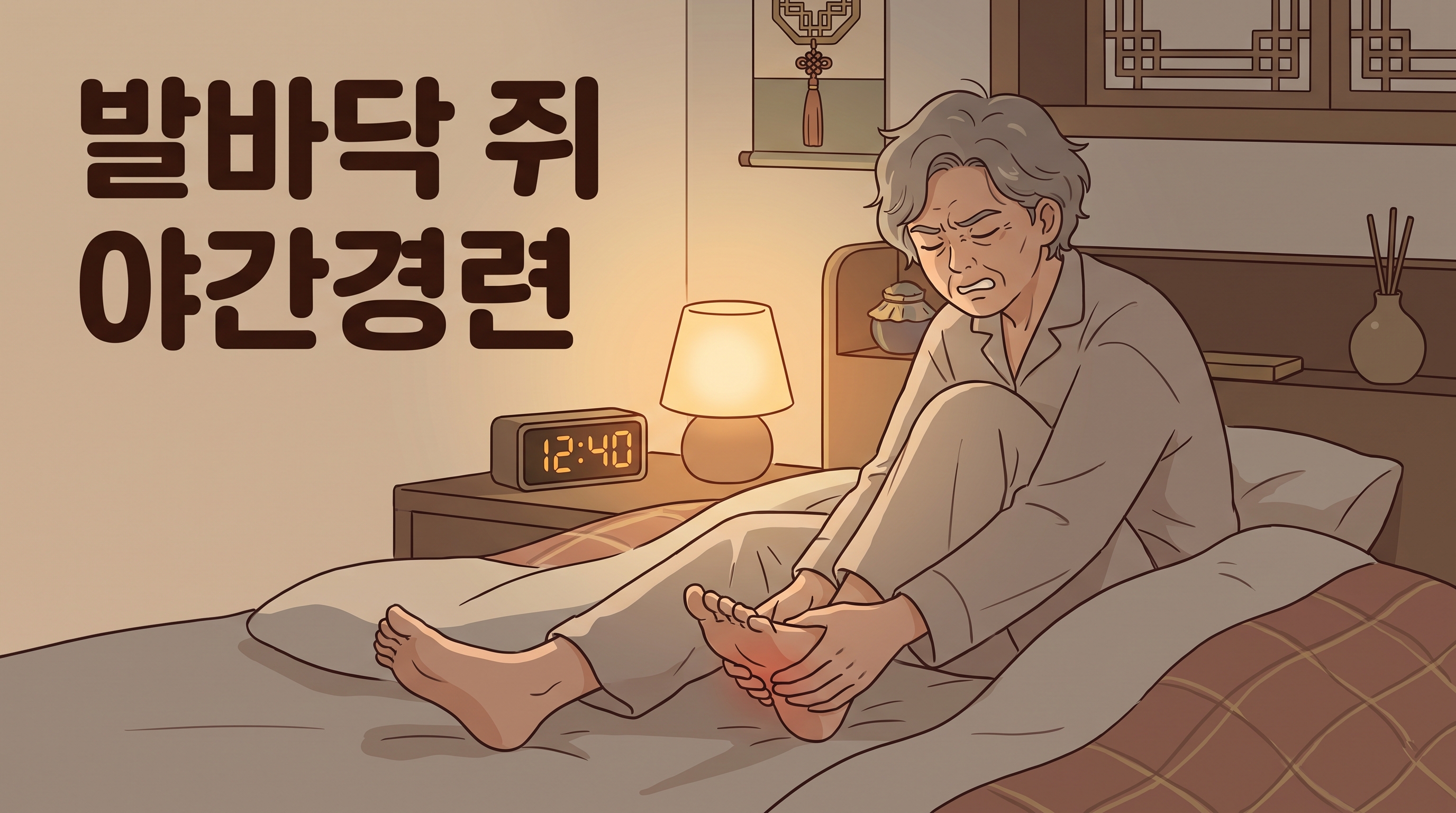 밤 12시 넘어 발바닥이 쥐 나서 깨는 사람, 종아리 쥐랑은 좀 다릅니다