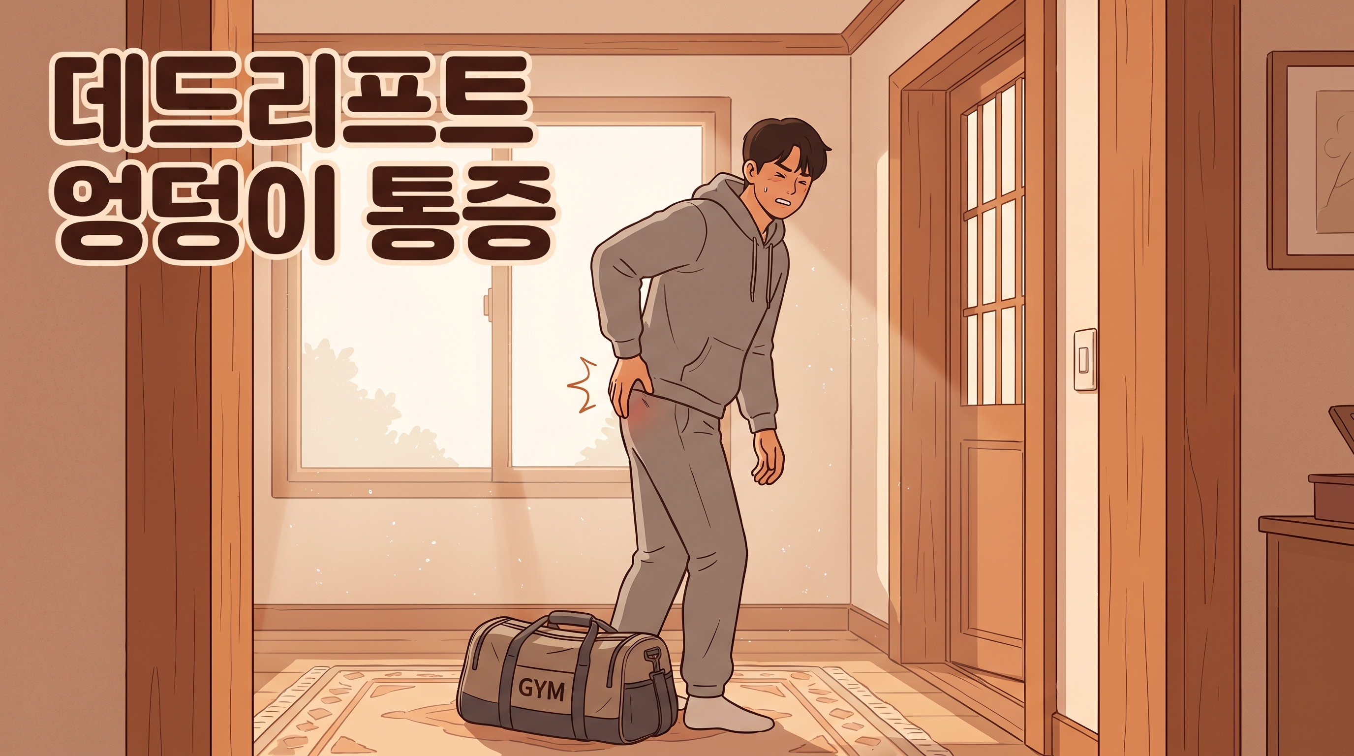 데드리프트 다음날, 허리보다 엉덩이 깊은 곳이 더 뻐근하다면