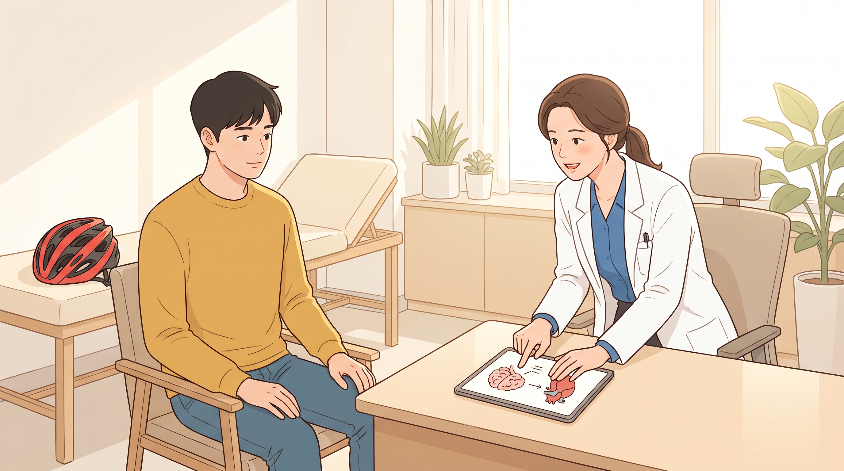 며칠 지나도 감각이 안 돌아오거나 이런 게 겹치면