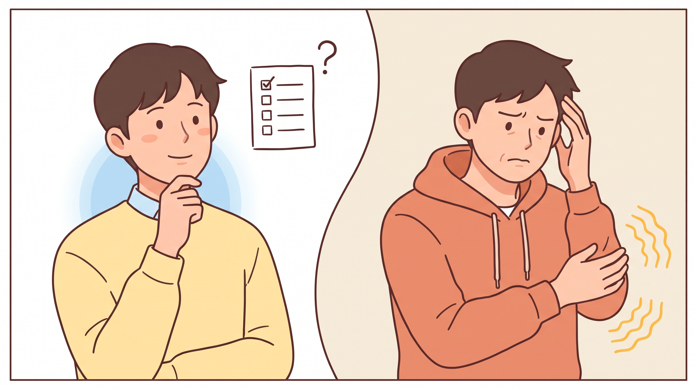 뭉쳐서 아픈 건지, 신경이 눌린 건지 스스로 나눠보기
