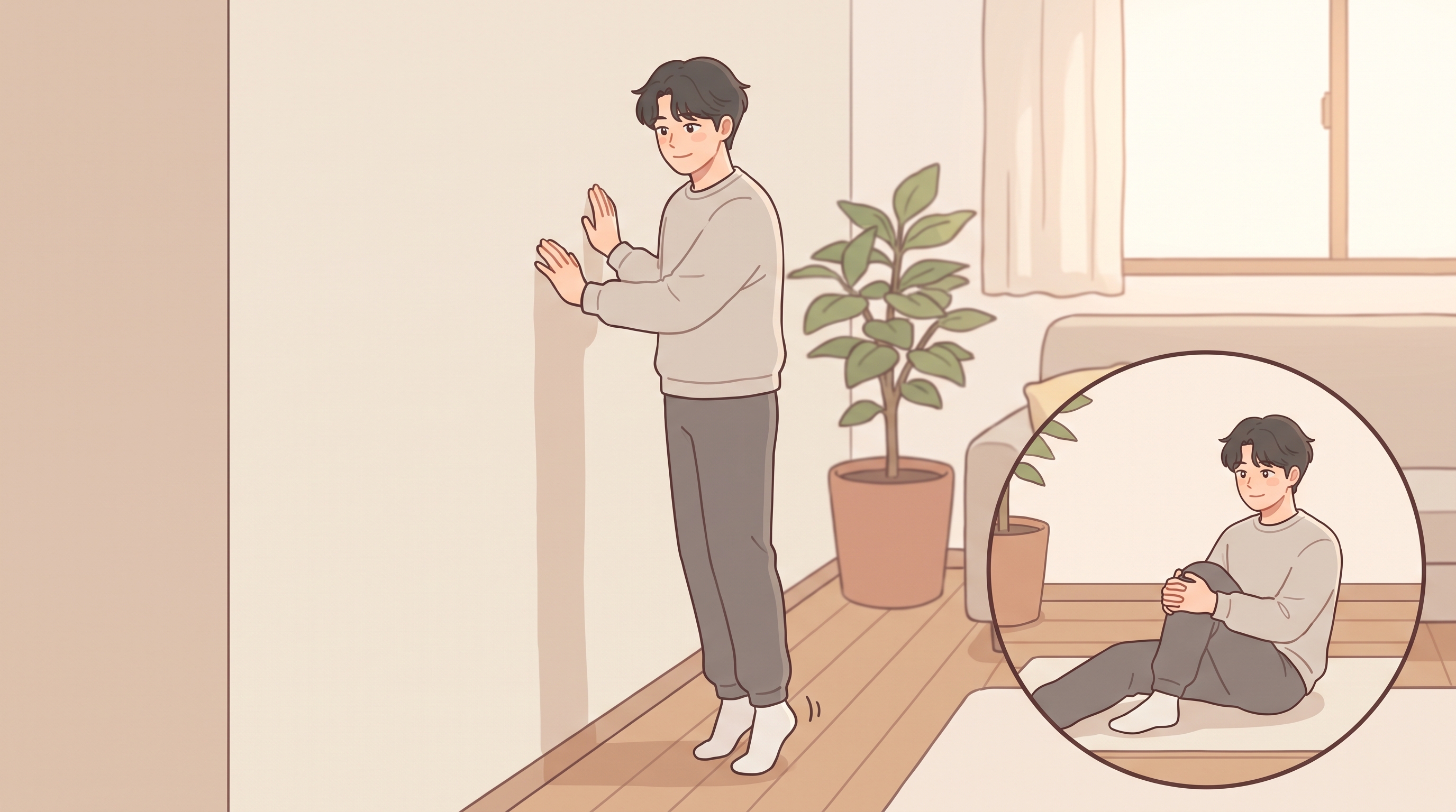 사고 뒤 며칠, 집에서 다리 힘을 되살리는 방향