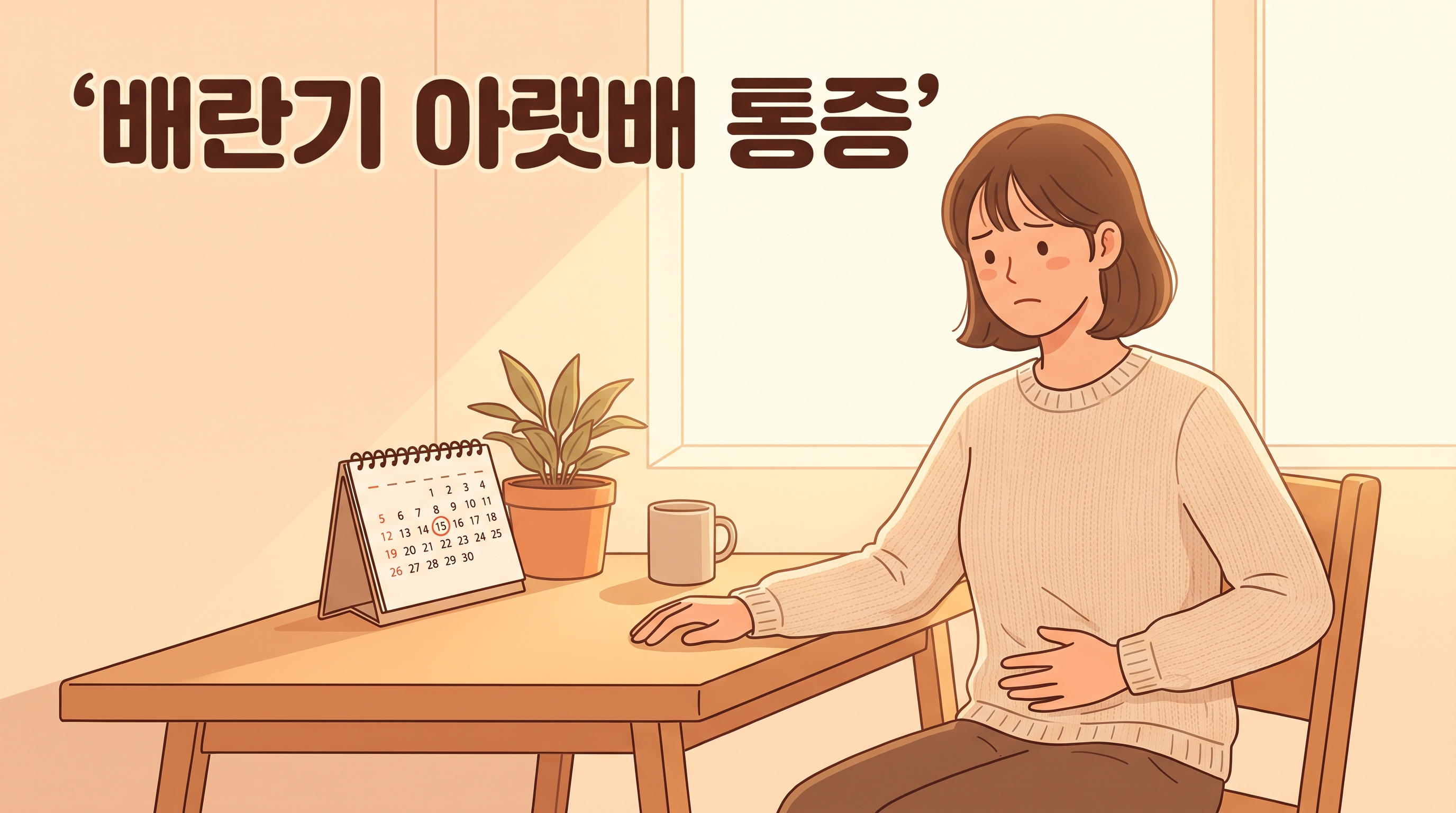 생리도 아닌데 아랫배 한쪽이 콕콕, 딱 배란기만 되면 컨디션이 뚝 떨어질 때