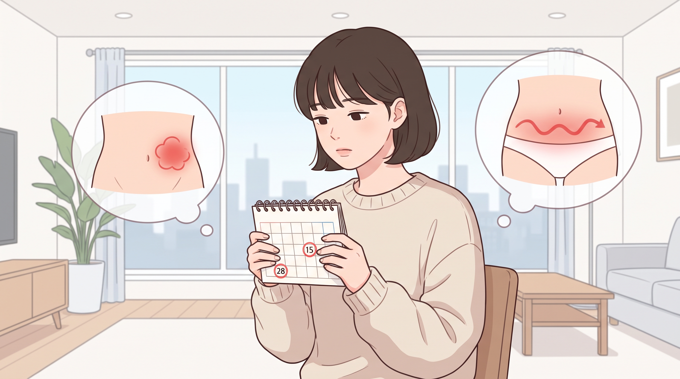 생리통이랑 헷갈릴 때, 이렇게 갈라보세요