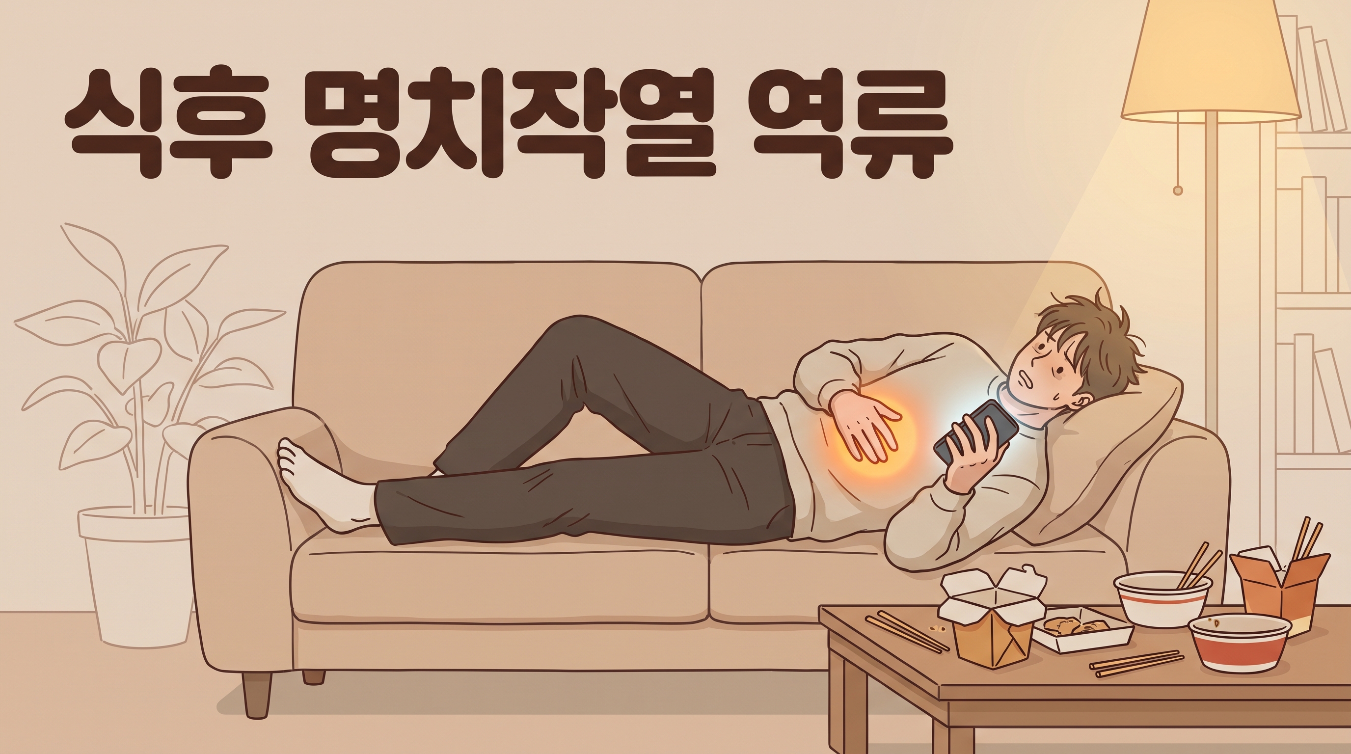 밥 먹자마자 눕는 게 편했는데, 밤마다 명치가 화끈거리기 시작했다면