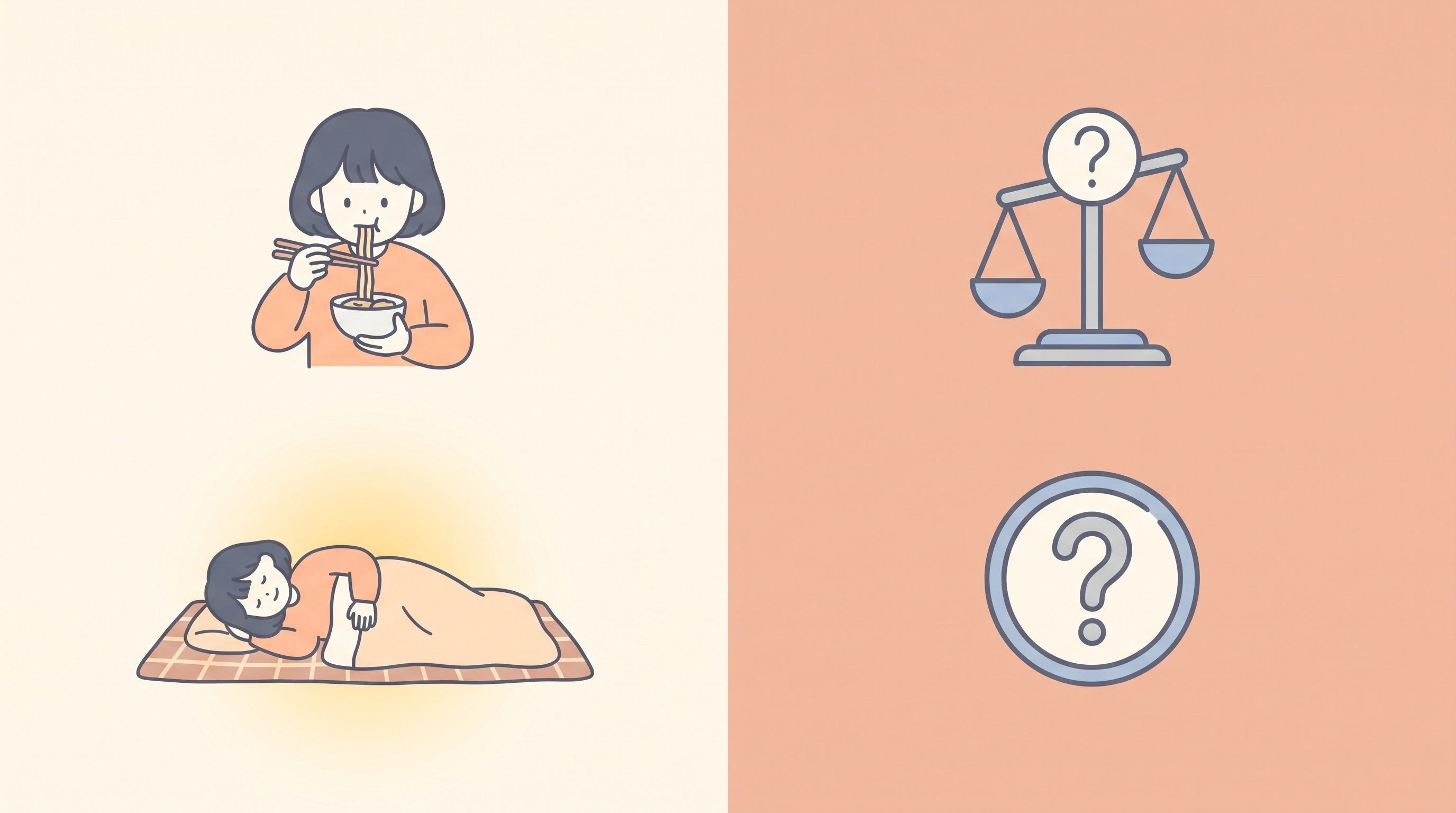 단순 야식 탓인지, 다른 소화 문제인지 갈라보는 표