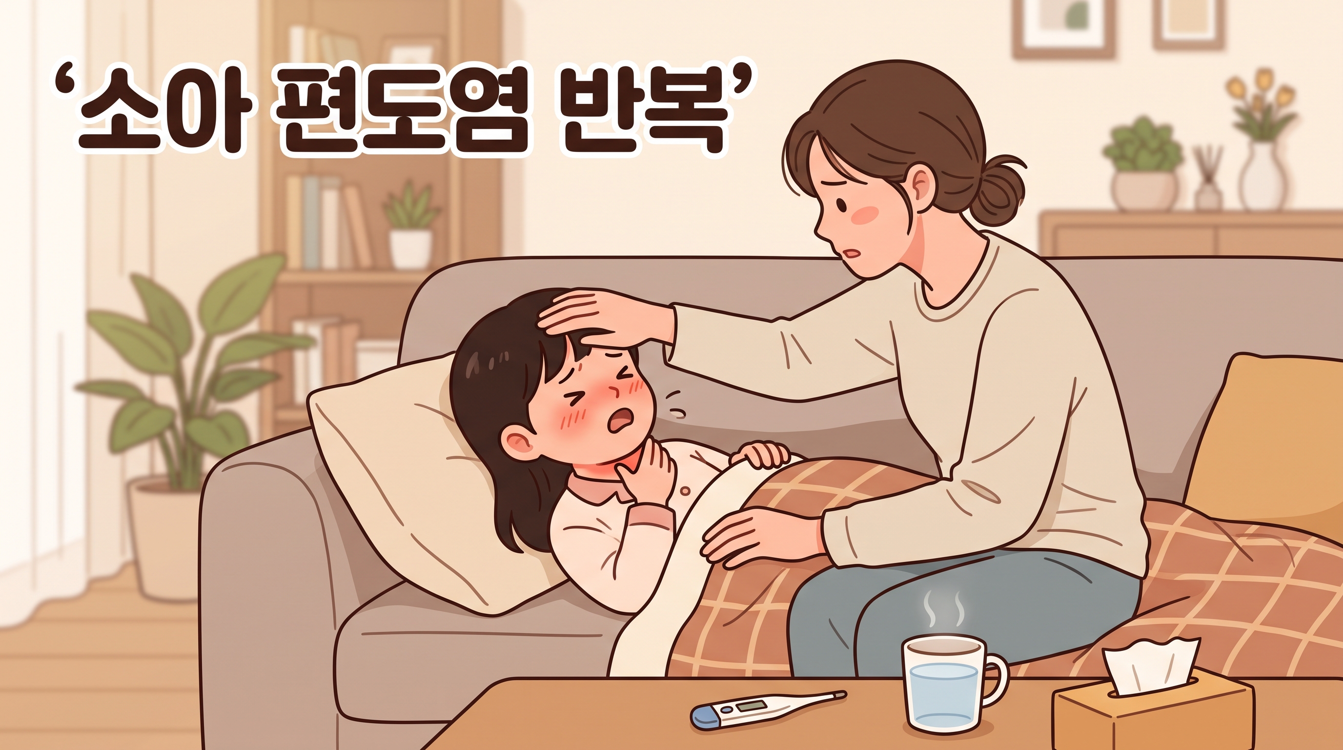 감기만 걸리면 편도부터 붓고 열나는 아이, 왜 매번 목부터 무너질까