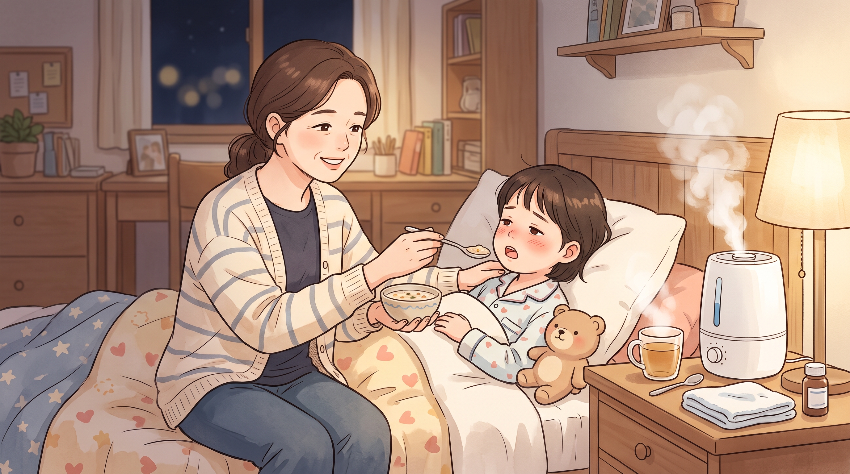 열나는 밤과 그 다음 며칠, 집에서 이렇게 챙겨주세요