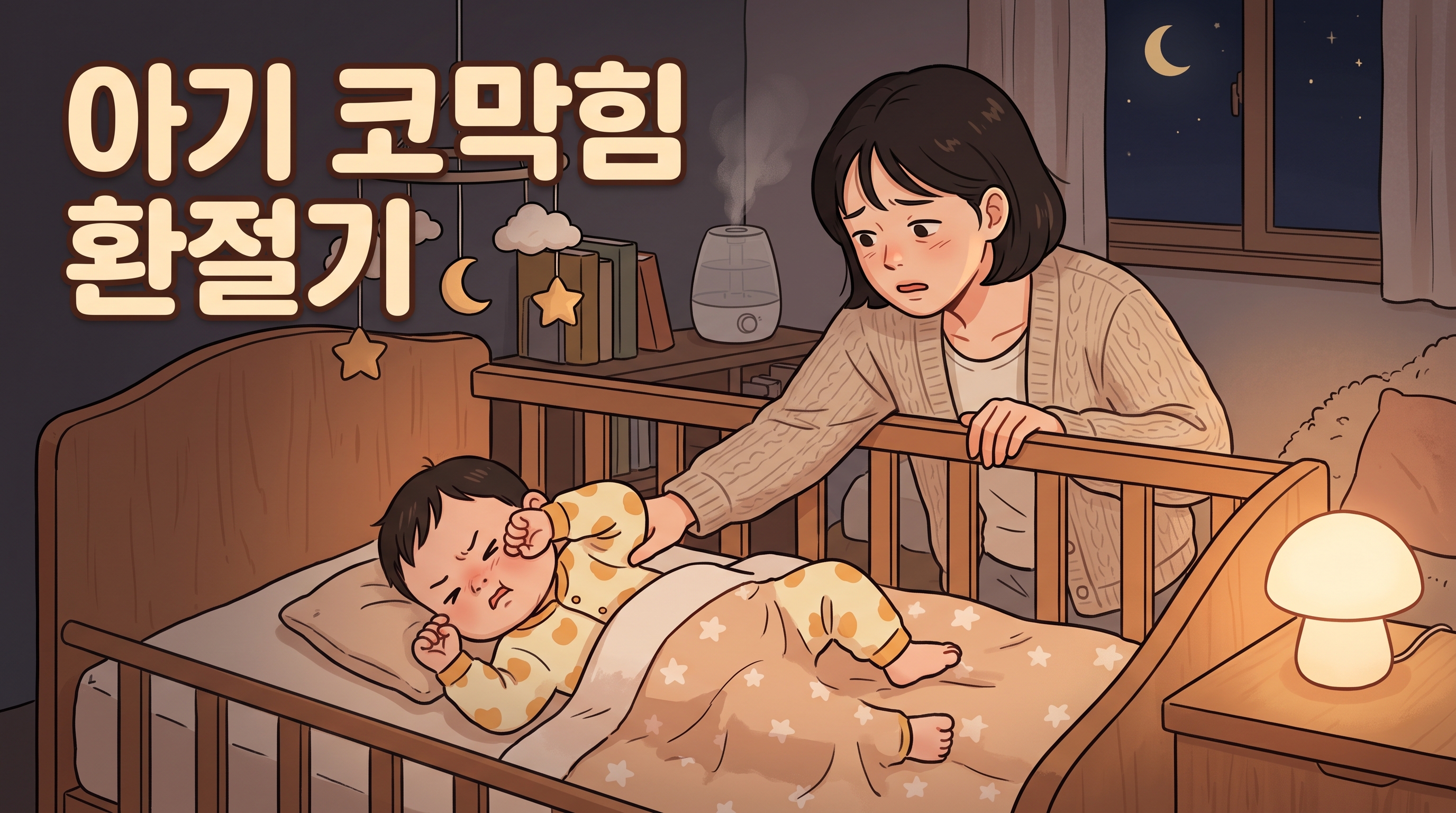 환절기 밤마다 코가 막혀 뒤척이는 돌 지난 아기, 자다 깨는 이유부터